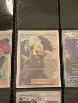 Cynthia full art hidden fates (SV82) pokemon card
