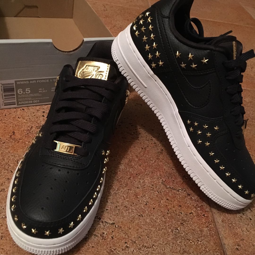 womens star studded air force 1