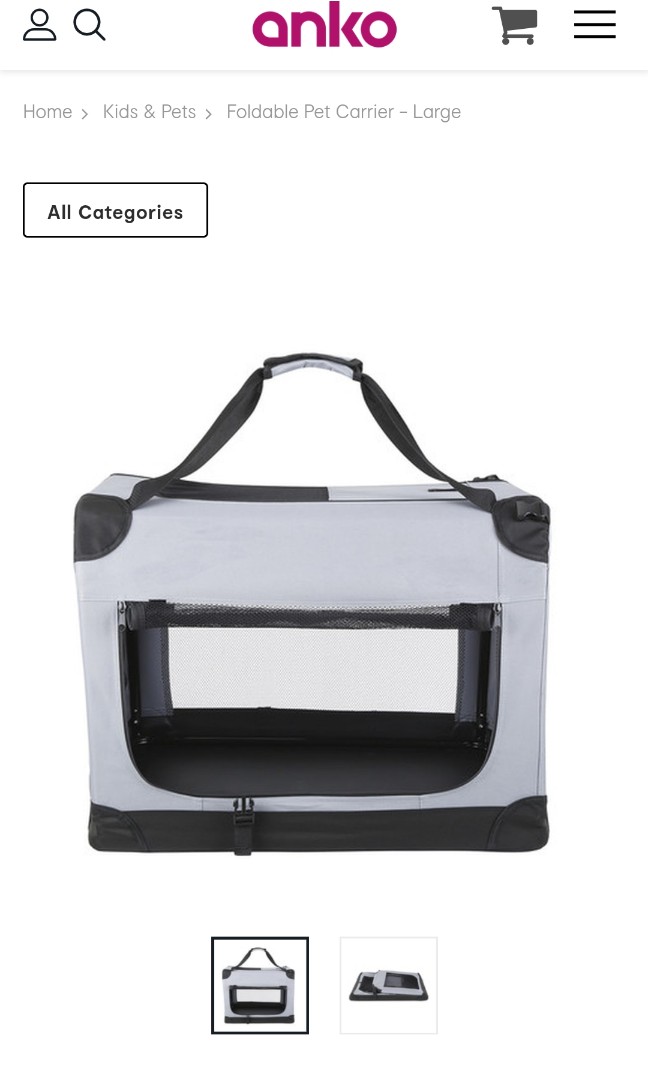 (Large) Anko Foldable Pet Carrier, Pet Supplies, Homes & Other Pet