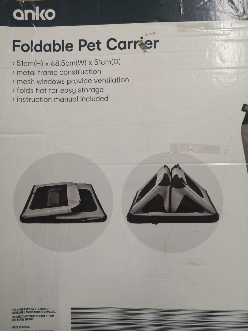 (Large) Anko Foldable Pet Carrier, Pet Supplies, Homes & Other Pet