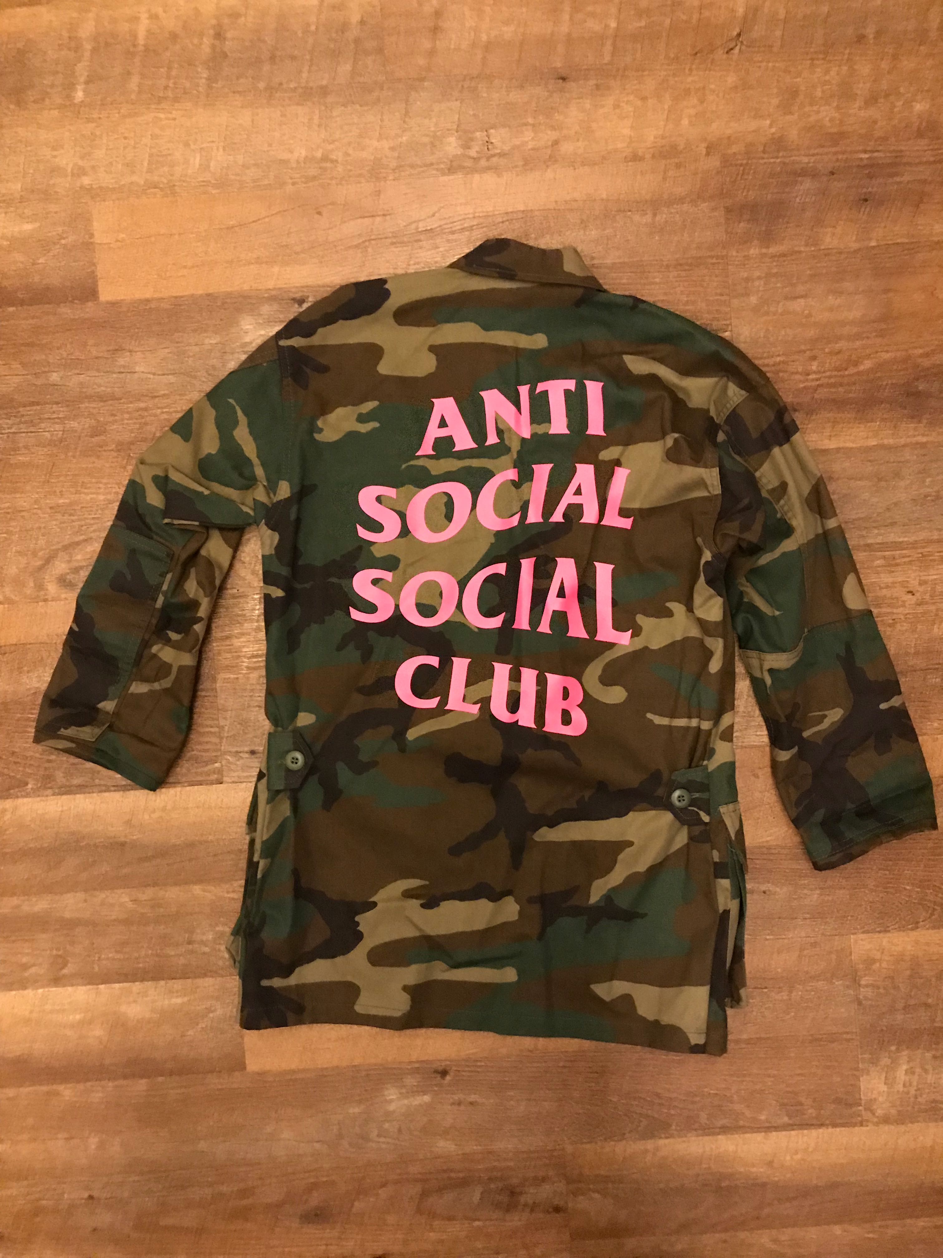 Anti Social Social Club Camo Jacket Women s Fashion Coats