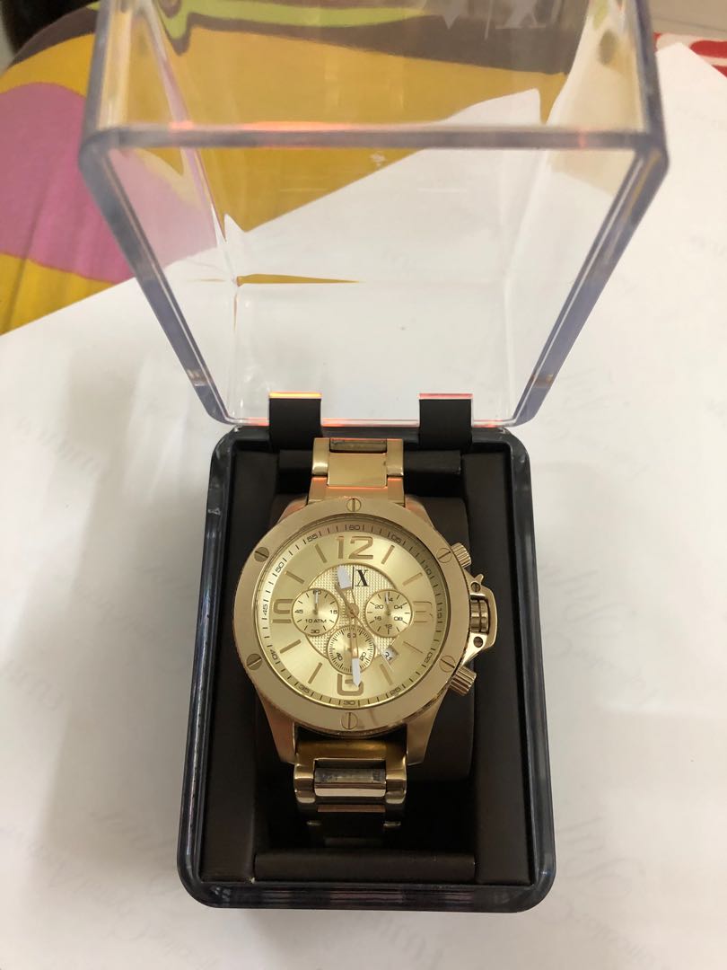 Armani Exchange Men Watch - Gold series, Men's Fashion, Watches &  Accessories, Watches on Carousell