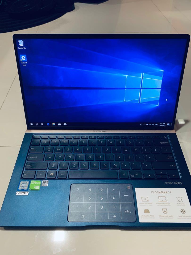 Asus Zenbook 14 Ux433fn Electronics Computers Laptops On Carousell