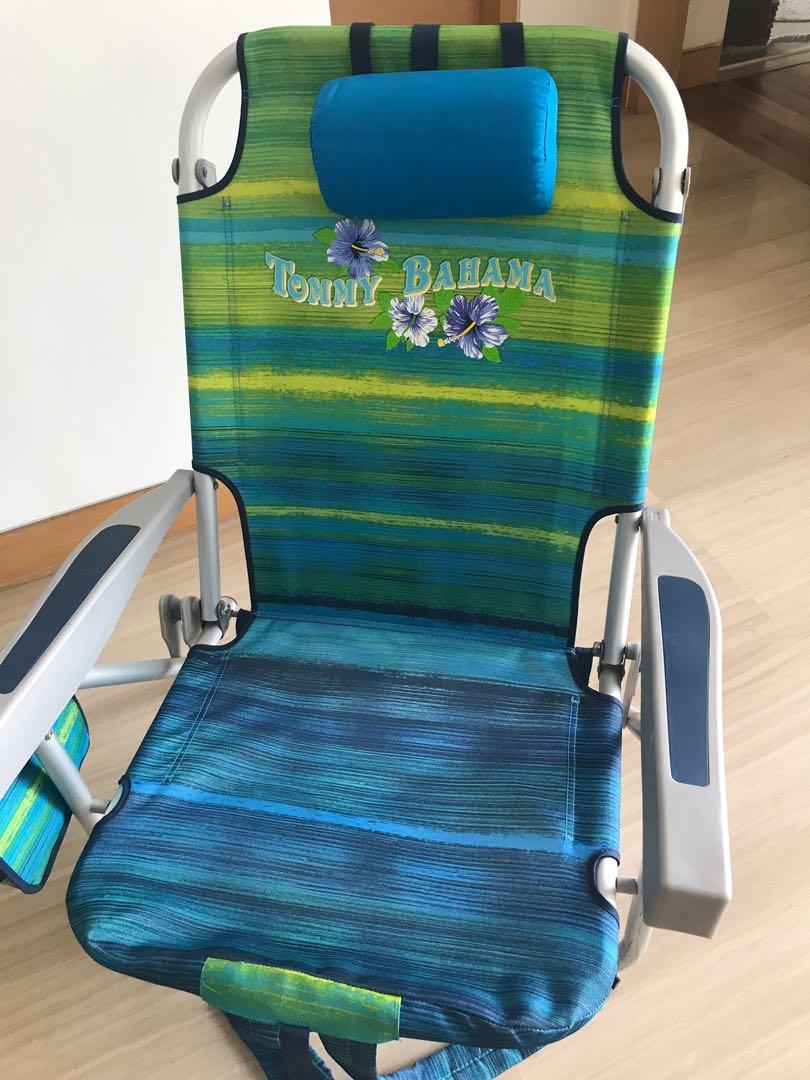 Beach Chair With Built In Cooler Large Beach Umbrella Sports Equipment Hiking Camping On Carousell