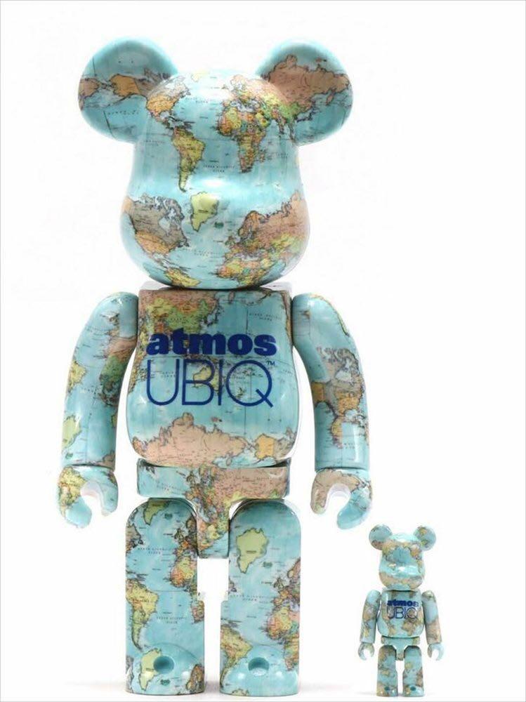 Bearbrick x Atmos UBIQ 400%+100%, 興趣及遊戲, 玩具& 遊戲類- Carousell