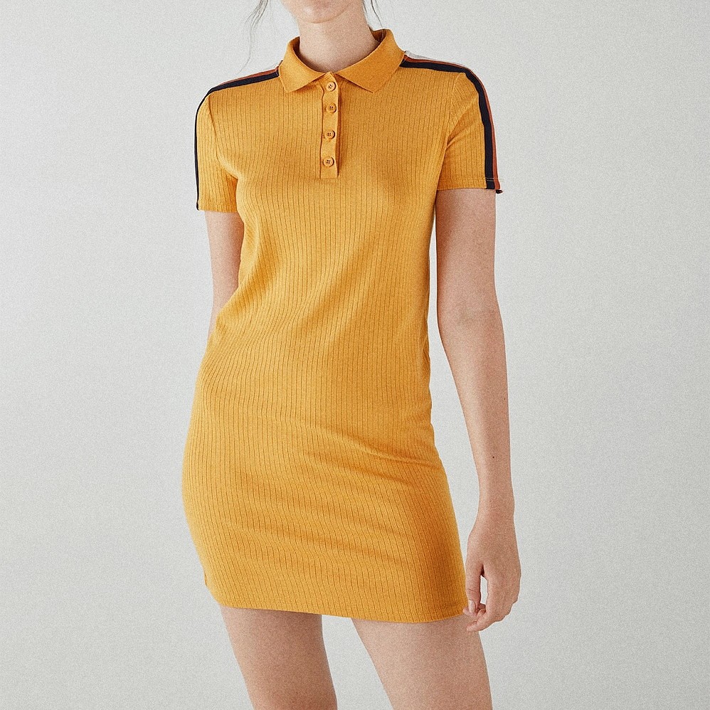 bershka yellow dress