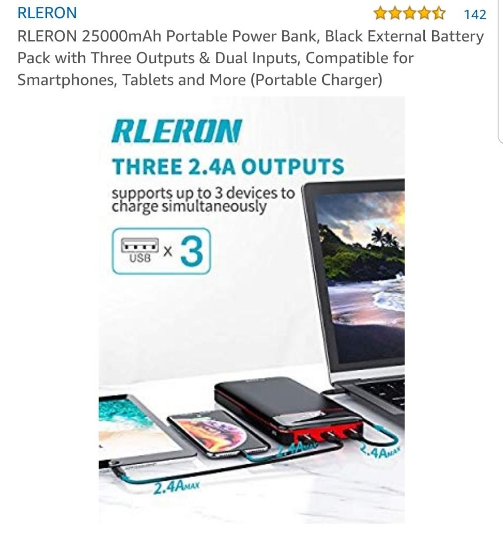 Brand New Rleron Power Bank 25000mah, Mobile Phones & Gadgets, Mobile