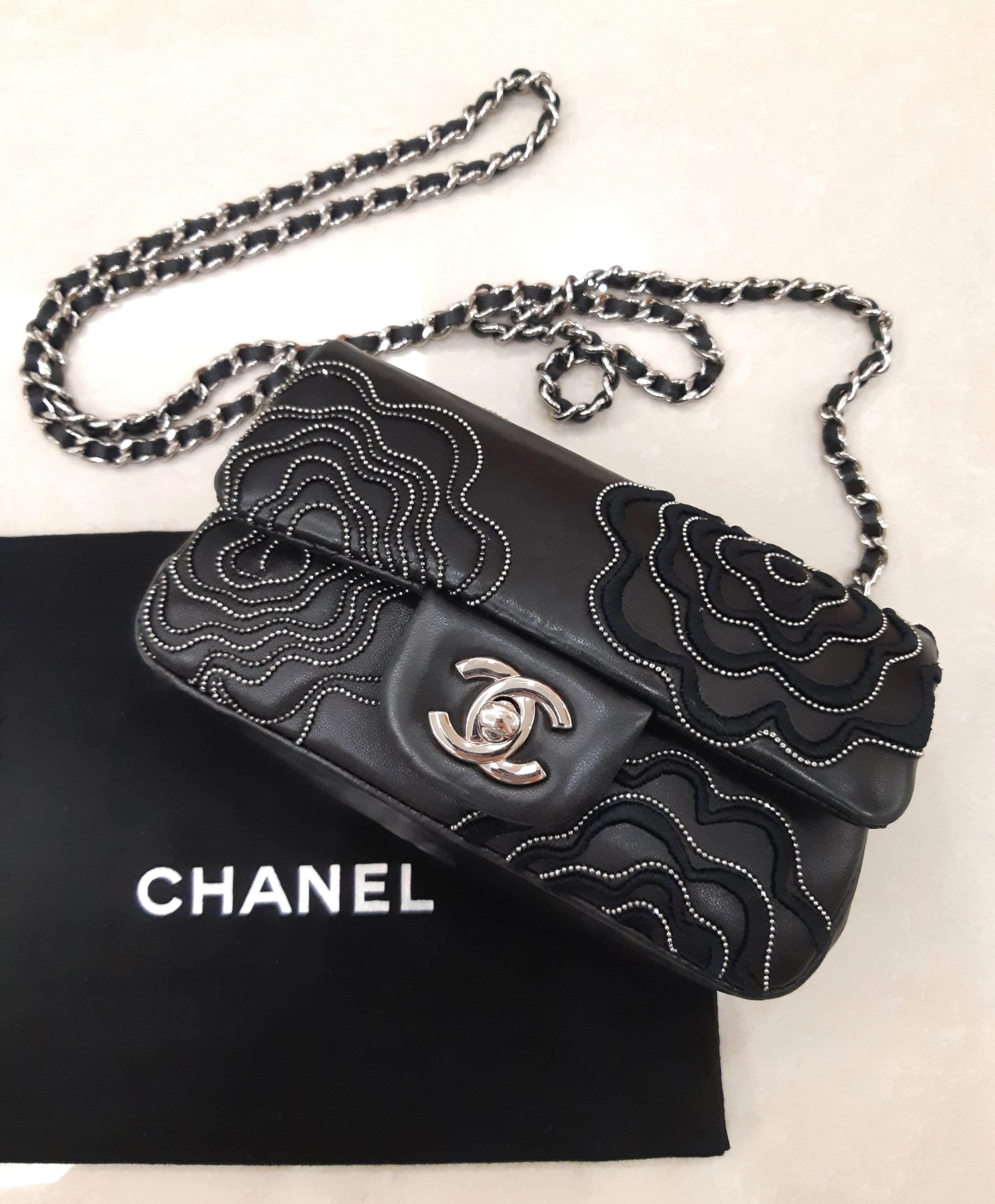 Chanel Camellia Follies Flap Bag Embroidered Extra Mini, Luxury, Bags &  Wallets on Carousell