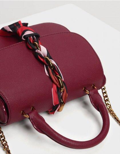 Charles And Keith Braided Front Flap Bag