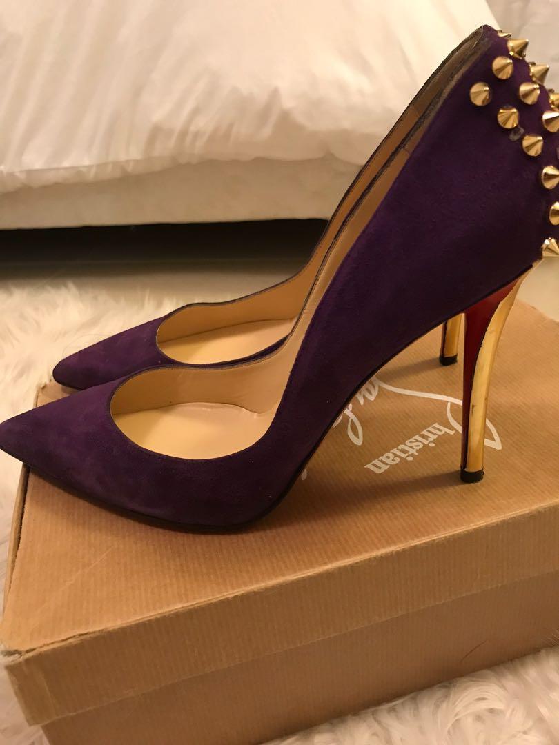 louboutin heels suede