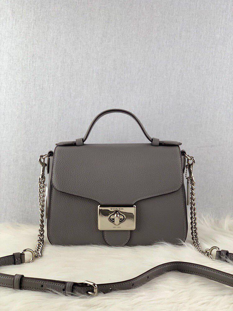 Coach Cassidy Top Handle Crossbody in Heather Grey Luxury Bags