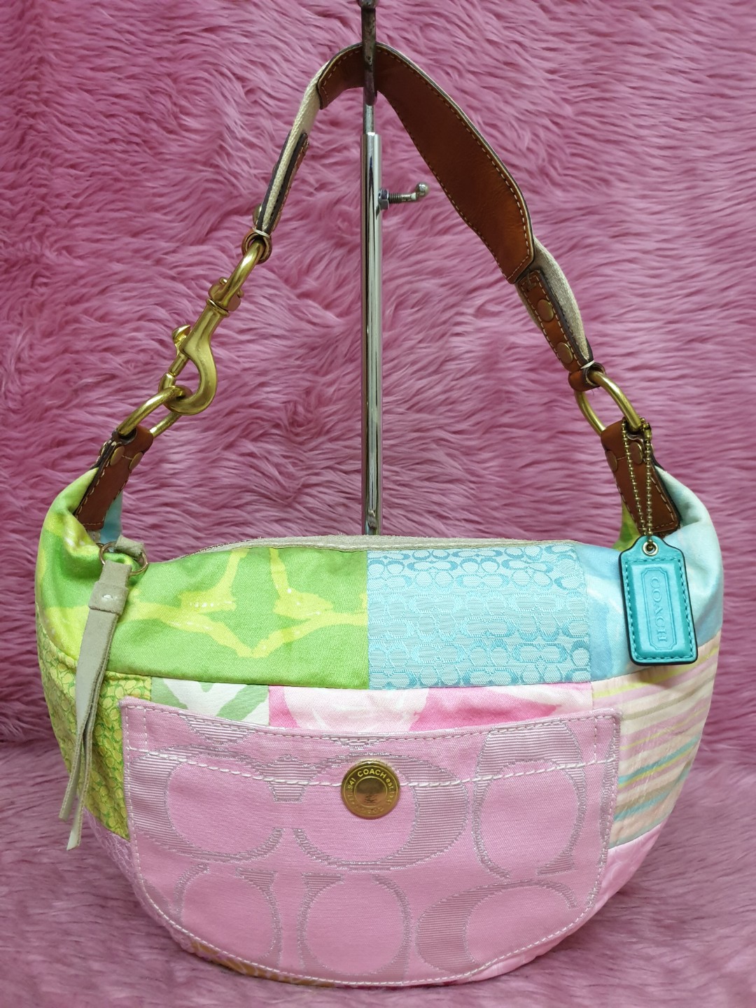 Coach pastel patchwork purse online