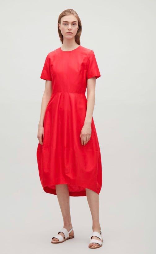 cos red dress