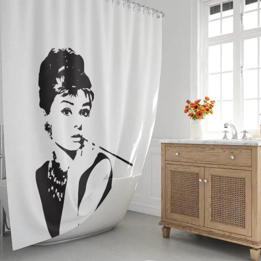 Diva Shower Curtain Audrey Hepburn Bathroom Retro Chic Furniture Home Decor Others On Carousell