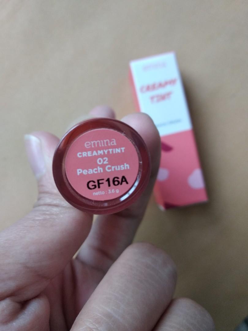 Emina Creamy Tint 02 Peach Crush Kesehatan Kecantikan Rias
