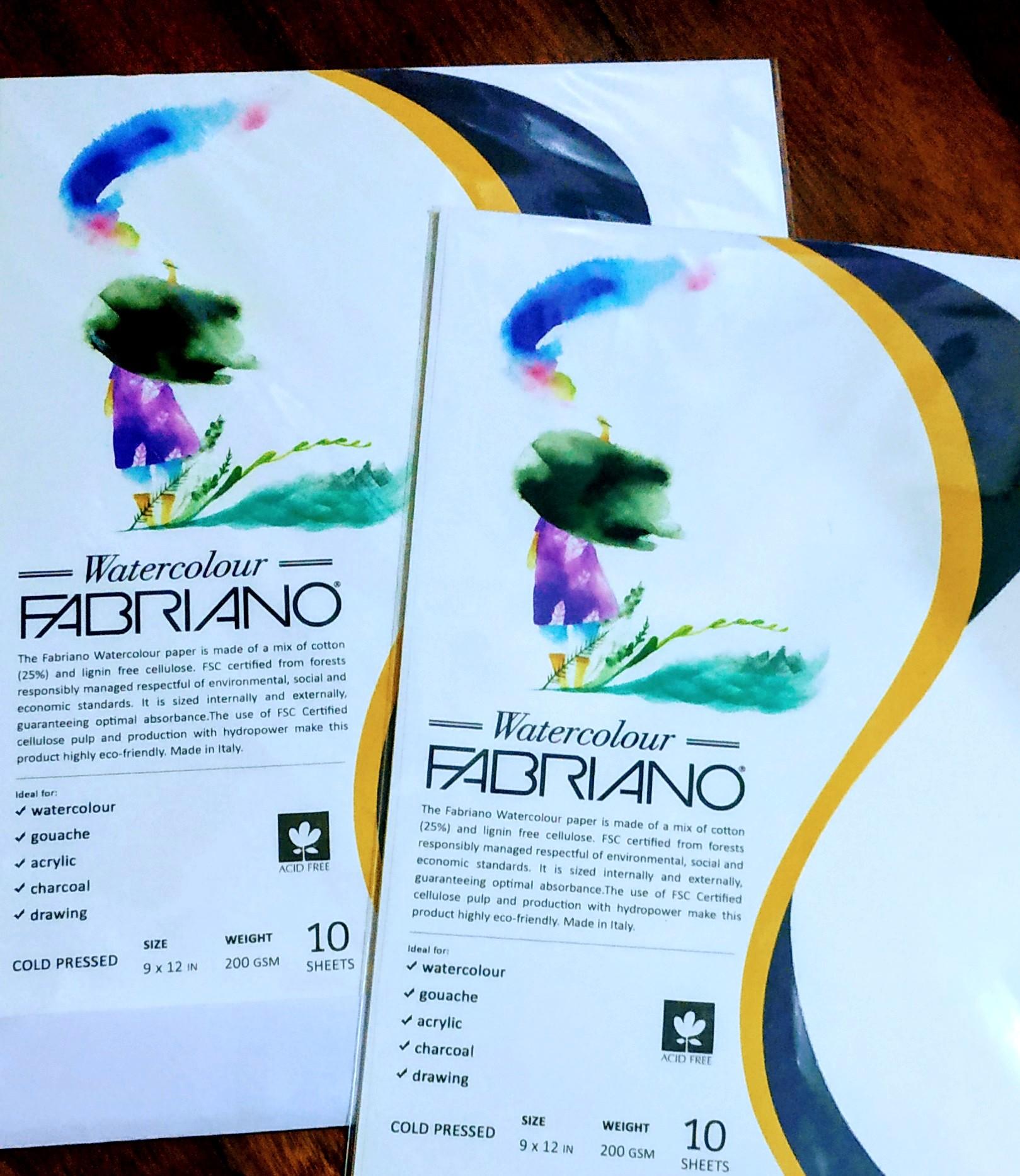 Fabriano Watercolor & Acrylic Cold Pressed Paper (Category: Craft Supplies & Tools) located in Manila. Submitted by mecaart (Listing ID 252875880, Image 1). Description: Fabriano Cold Pressed Paper For Watercolor and Acrylic Painting 200gsm 9 x 12 10 sheets per pack.