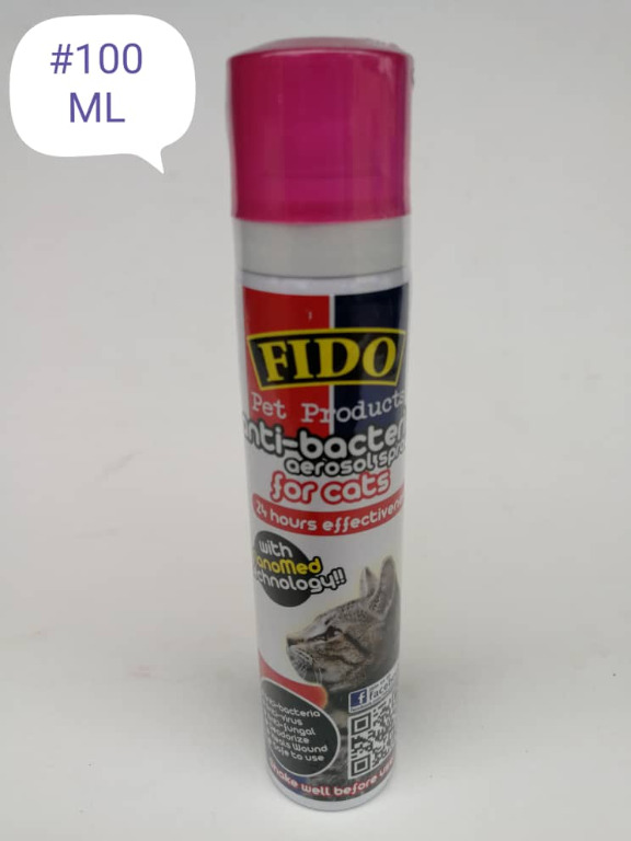 FIDO Anti Bacterial Aerosol Cat Spray 100ml Pet Supplies Health Grooming on Carousell