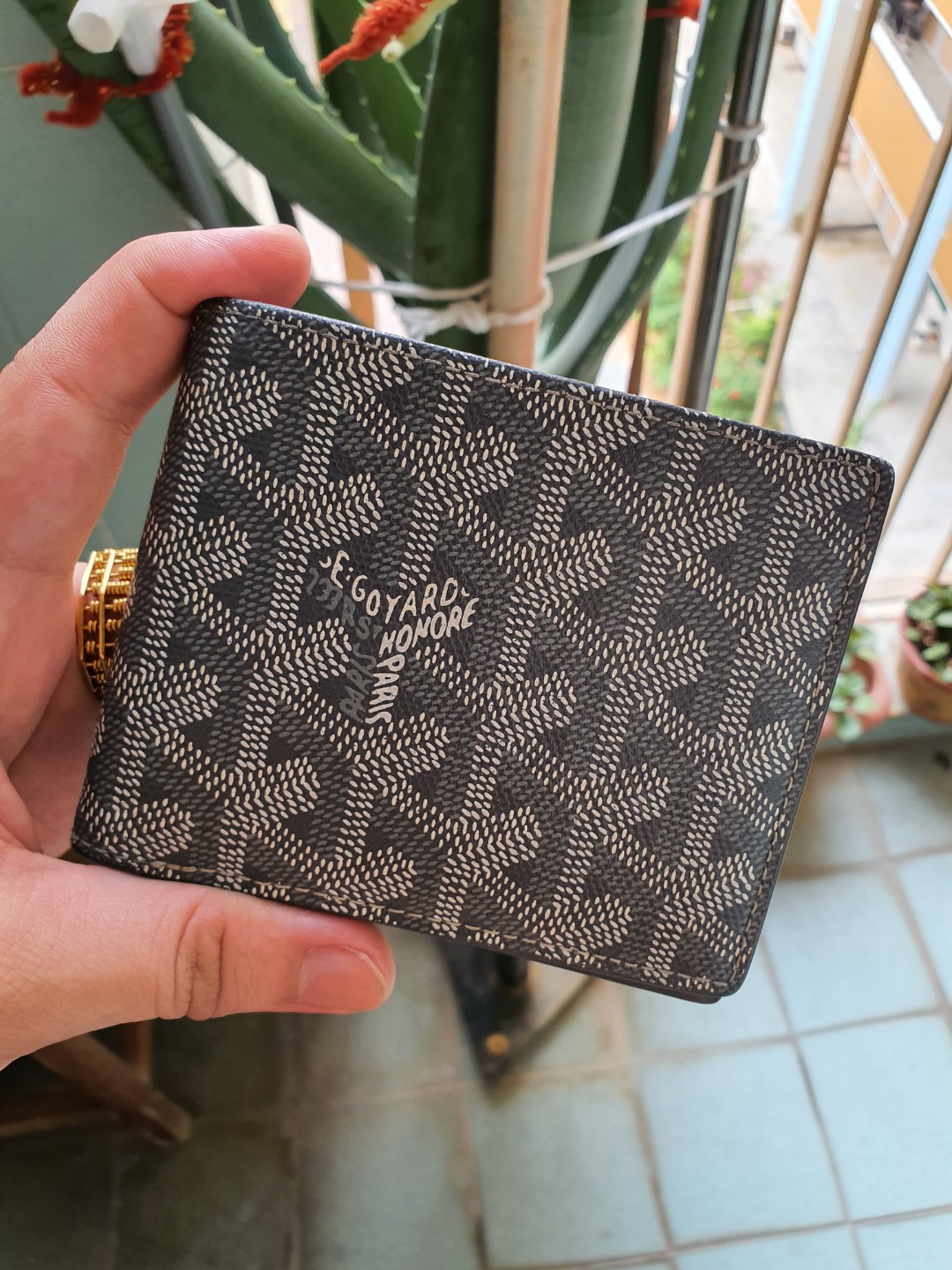 Goyard wallet in seasonal gray colour, Luxury, Bags & Wallets on