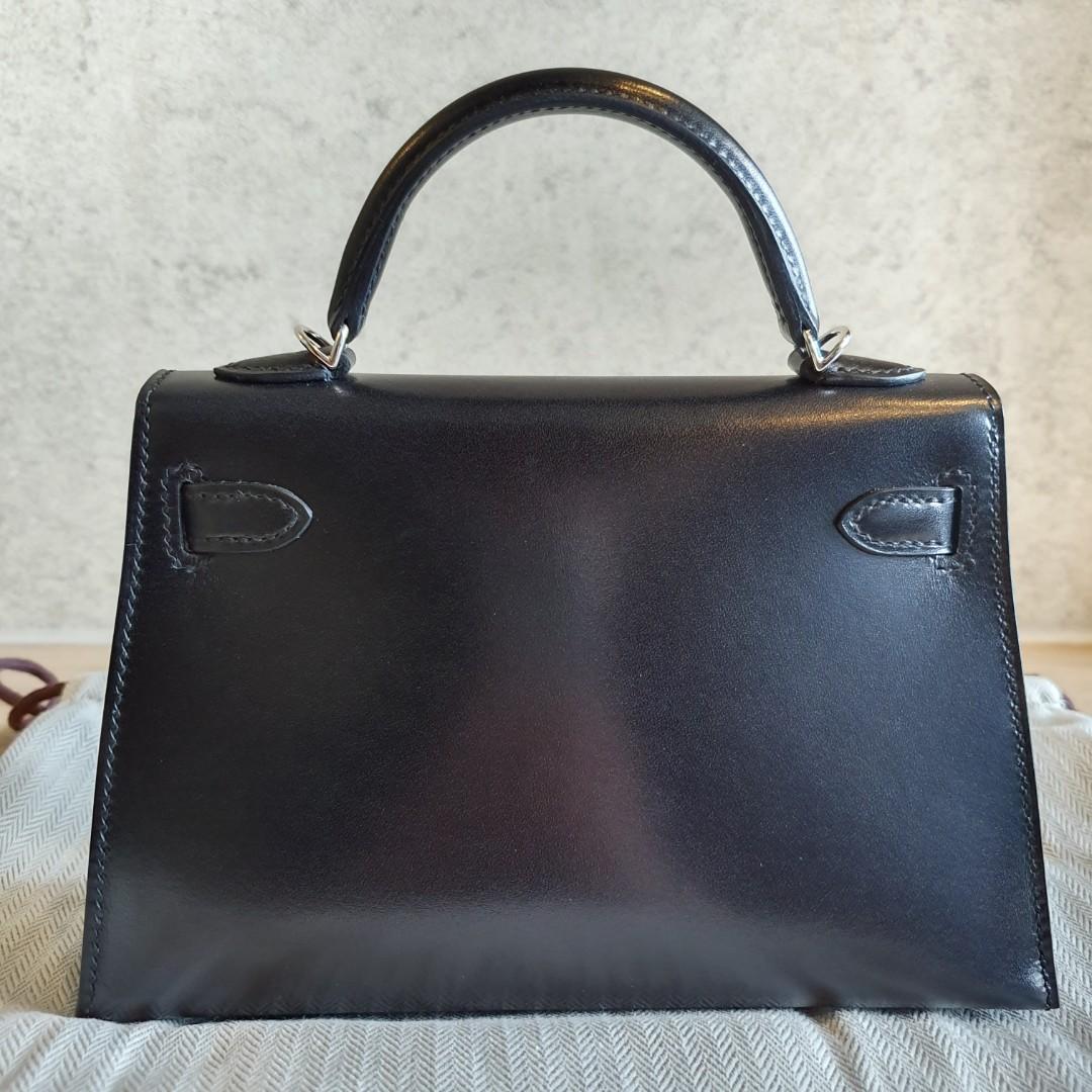 Hermes Kelly Mini II K20 in Black Box Calf Leather incl. receipt