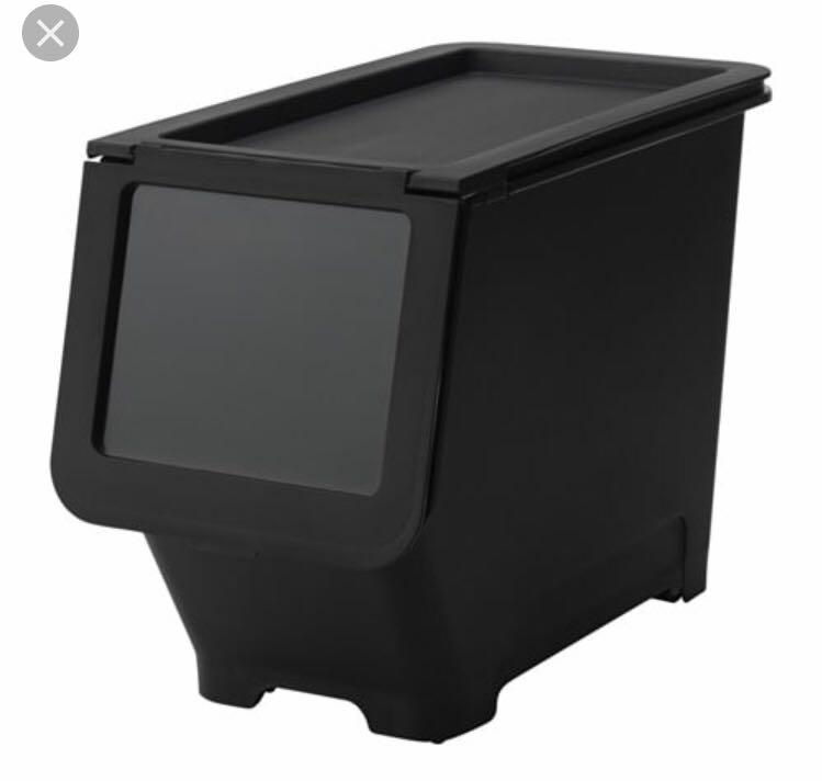 Ikea box FIRRA 4 Storage boxes black, Furniture & Home Living, Home
