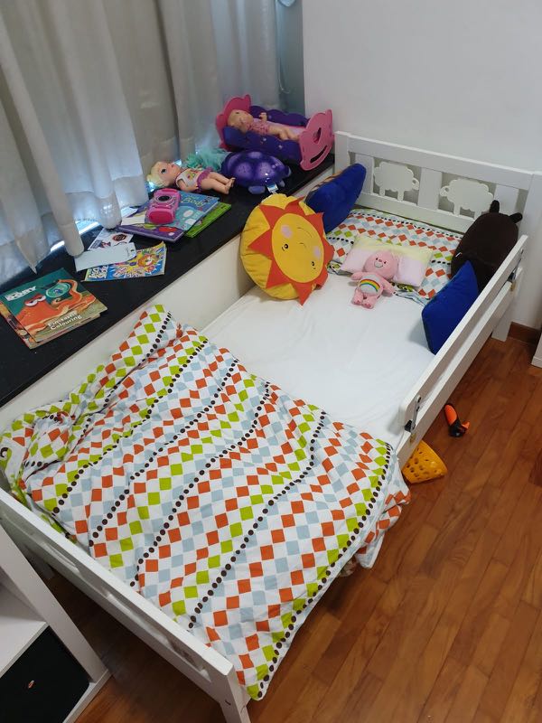 Ikea Toddler bed with mattress, Furniture & Home Living, Furniture, Bed