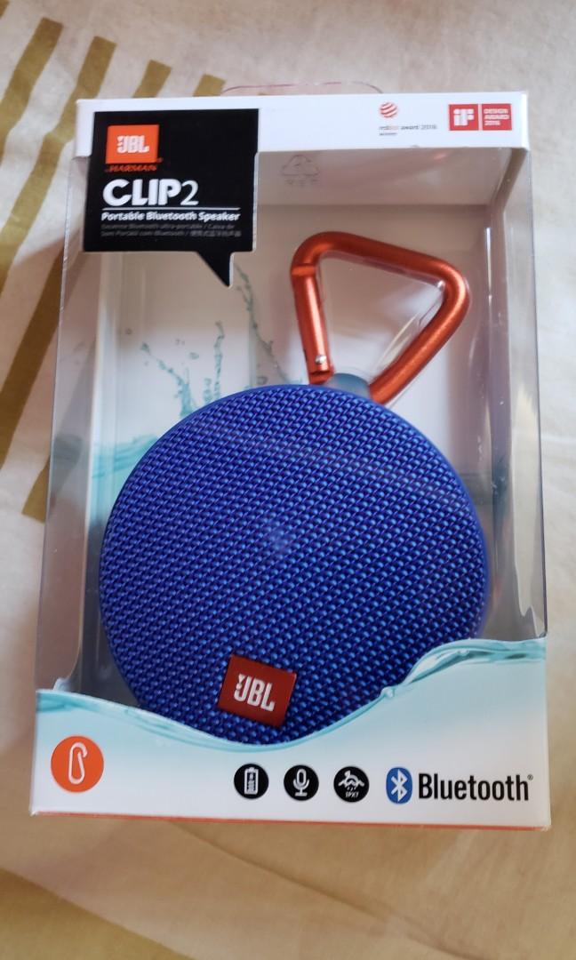 JBL Clip 2 Waterproof Portable Bluetooth Speaker 全新, 音響器材, Soundbar、揚聲器