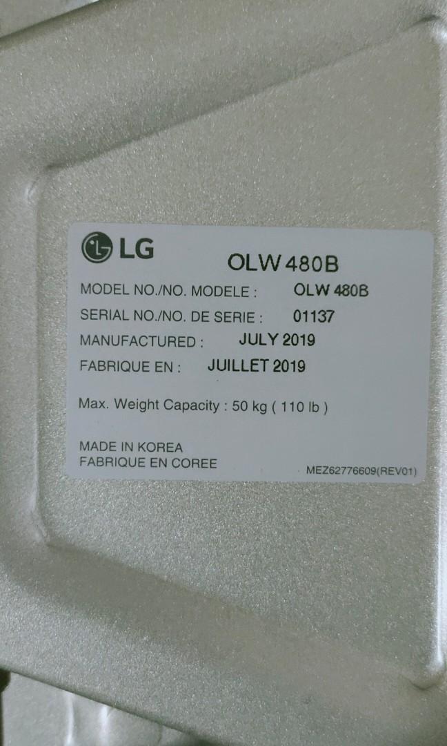LG EZ slim wall mount OLW480B, Home Appliances, TVs & Entertainment ...