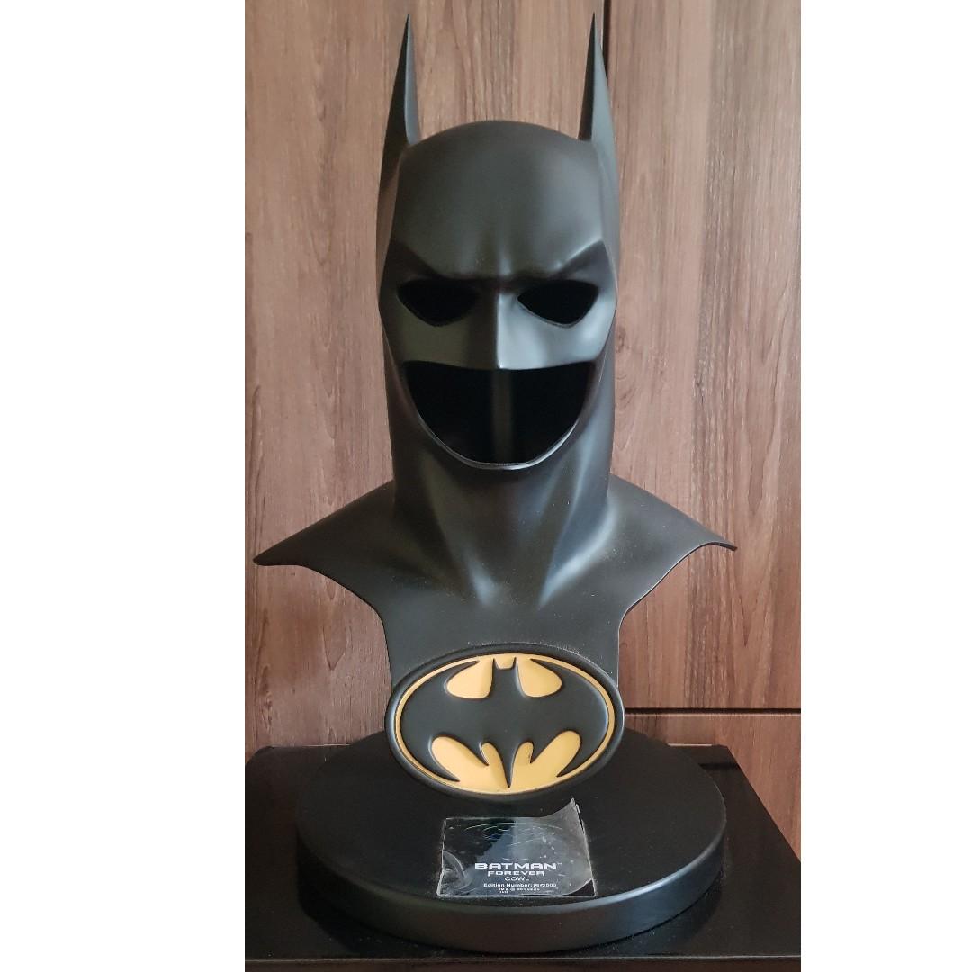 Life Size Batman Forever Cowl! Hollywood Collectibles. Only 500 made  worldwide. OFFICIALLY LICENSED PRODUCT., Hobbies & Toys, Toys & Games on  Carousell