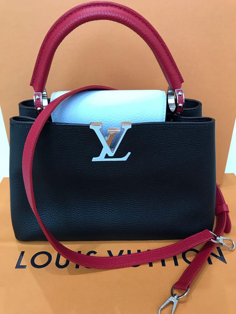 Louis Vuitton 2018 Capucines PM Hanami Shouler Bag Limited Edition Blanc  Ivory Leather