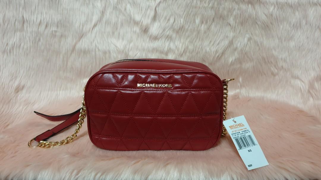 michael kors sling bag red