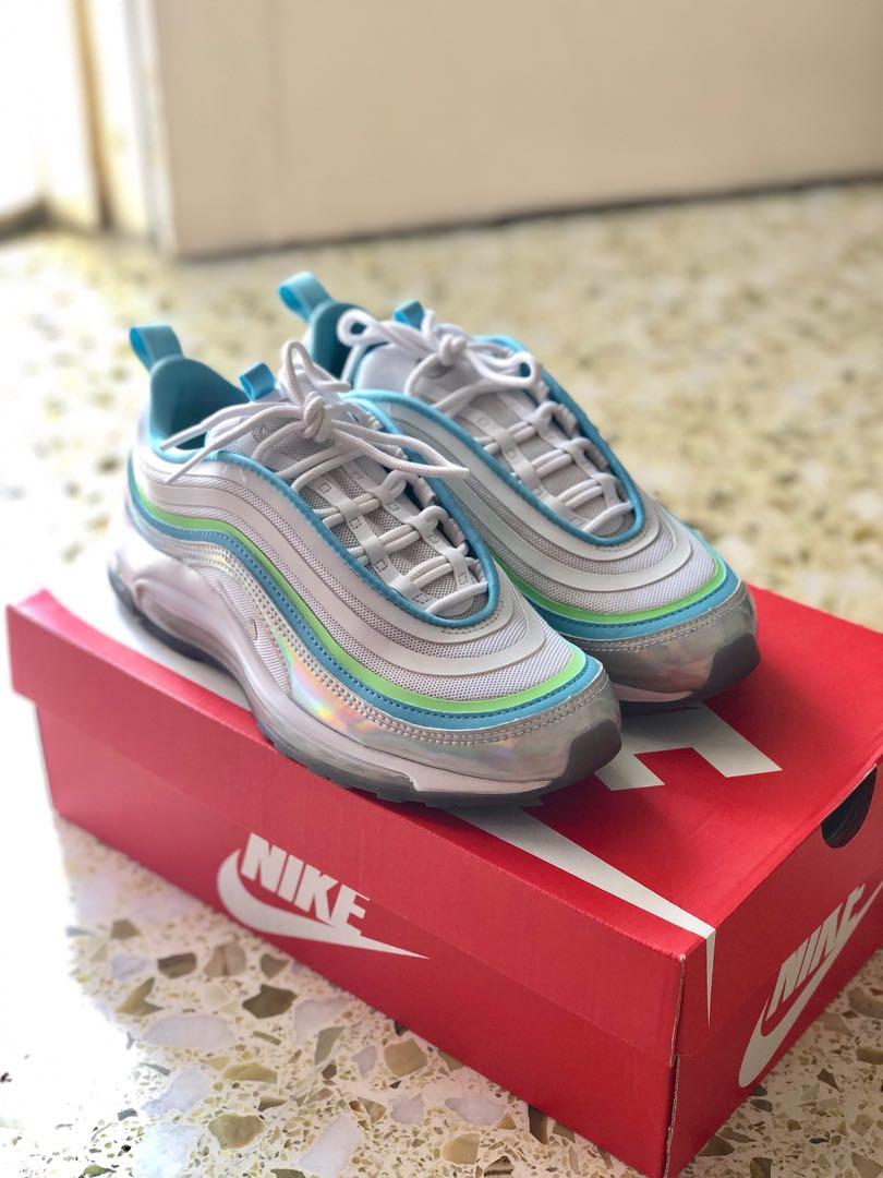 White iridescent nike air max hotsell