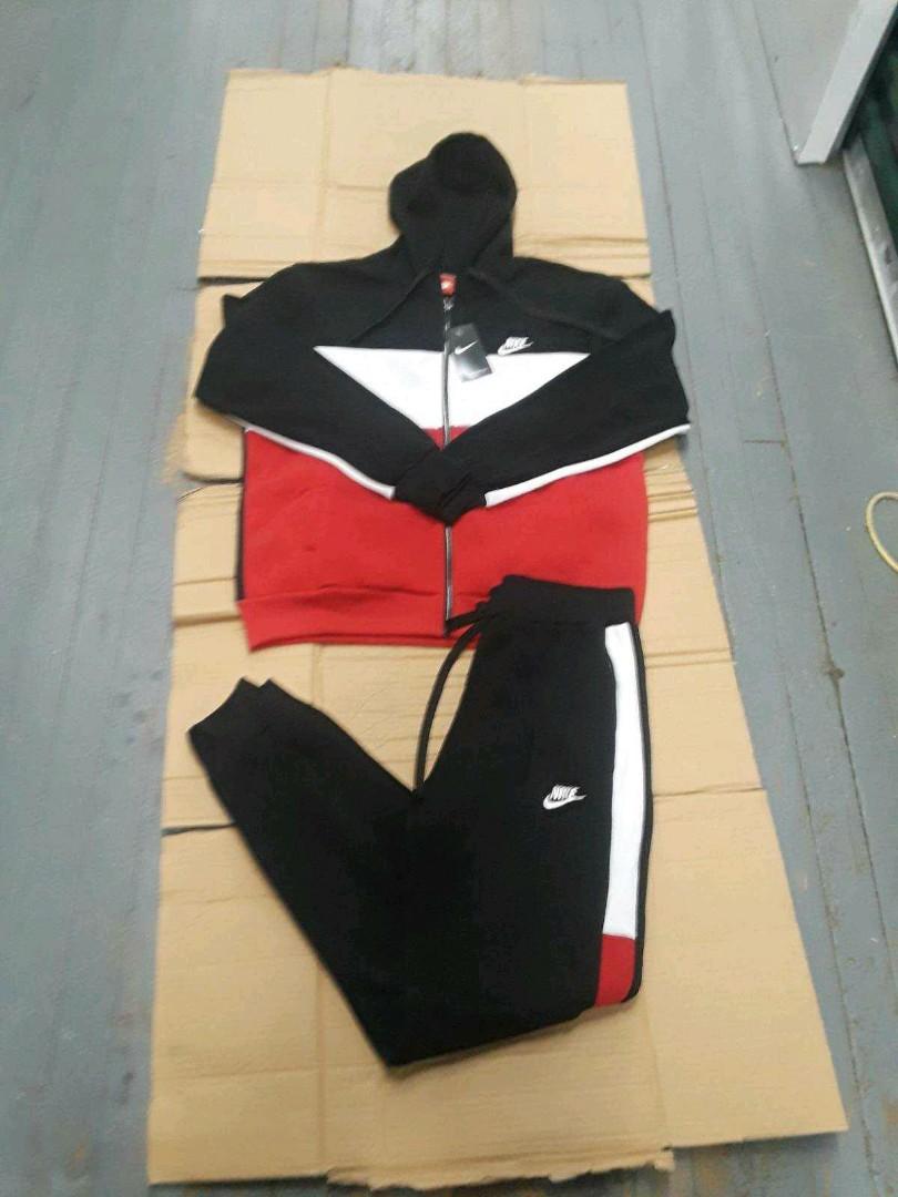 black and red nike jumpsuit