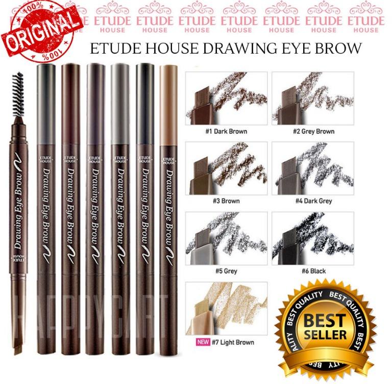 Pensil Alis Etude House Drawing Eye Brow Original Pensil Sikat Alis Kesehatan Kecantikan Rias Wajah Di Carousell