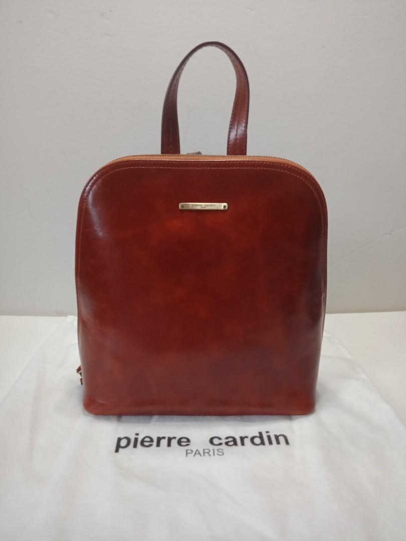 pierre cardin leather backpack