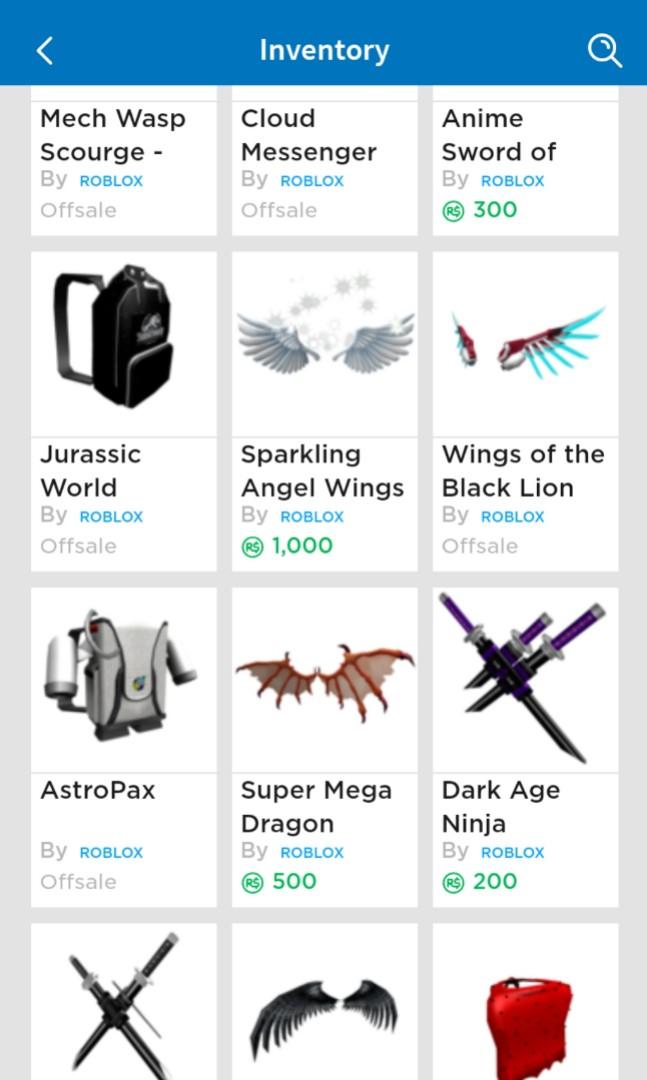 Roblox Account On Carousell - sparkling angel wings roblox angel wings wings create