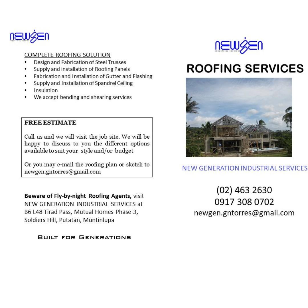 Roof Contractor Roofing Supplier Spandrel Ceiling On Carousell