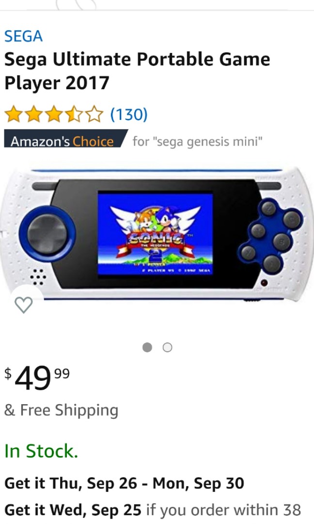 Sega ultimate portable game player 2017 hotsell