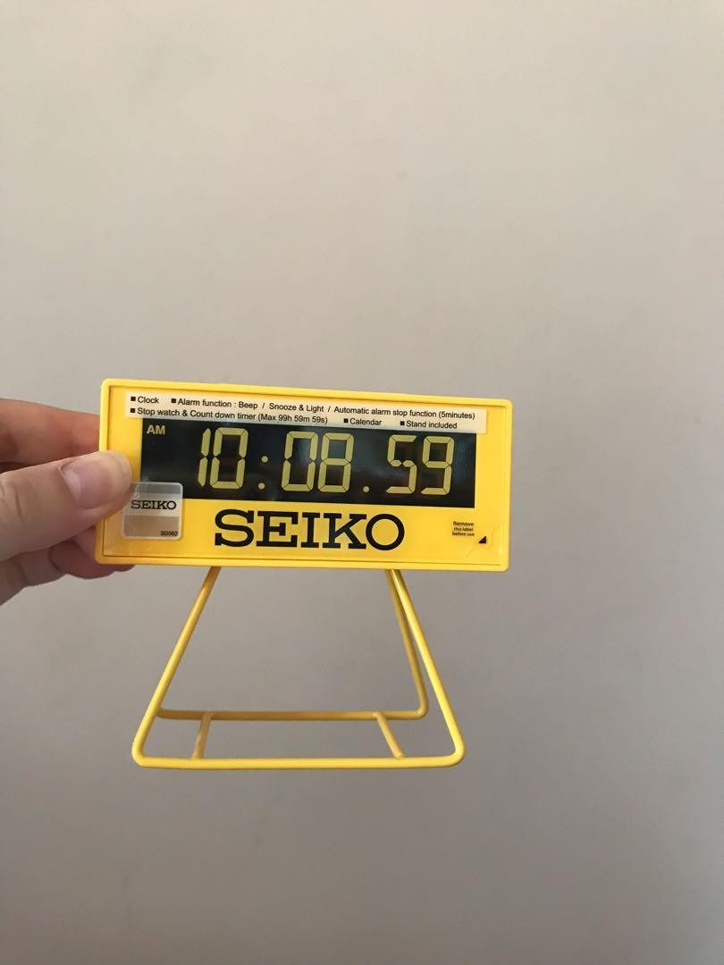 Seiko mini sports timer/clock 精工迷你計時器/鬧鐘, 傢俬＆家居