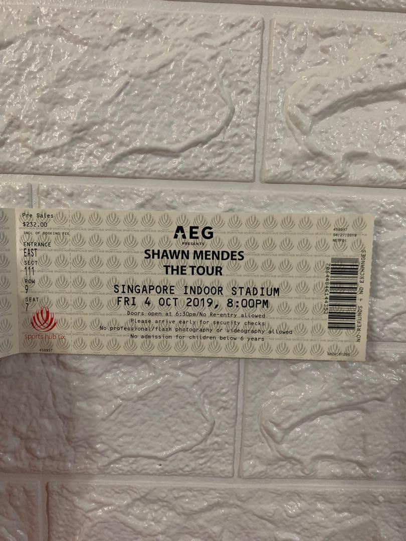 Shawn Mendes ticket cat 1 , Tickets & Vouchers, Event Tickets on Carousell