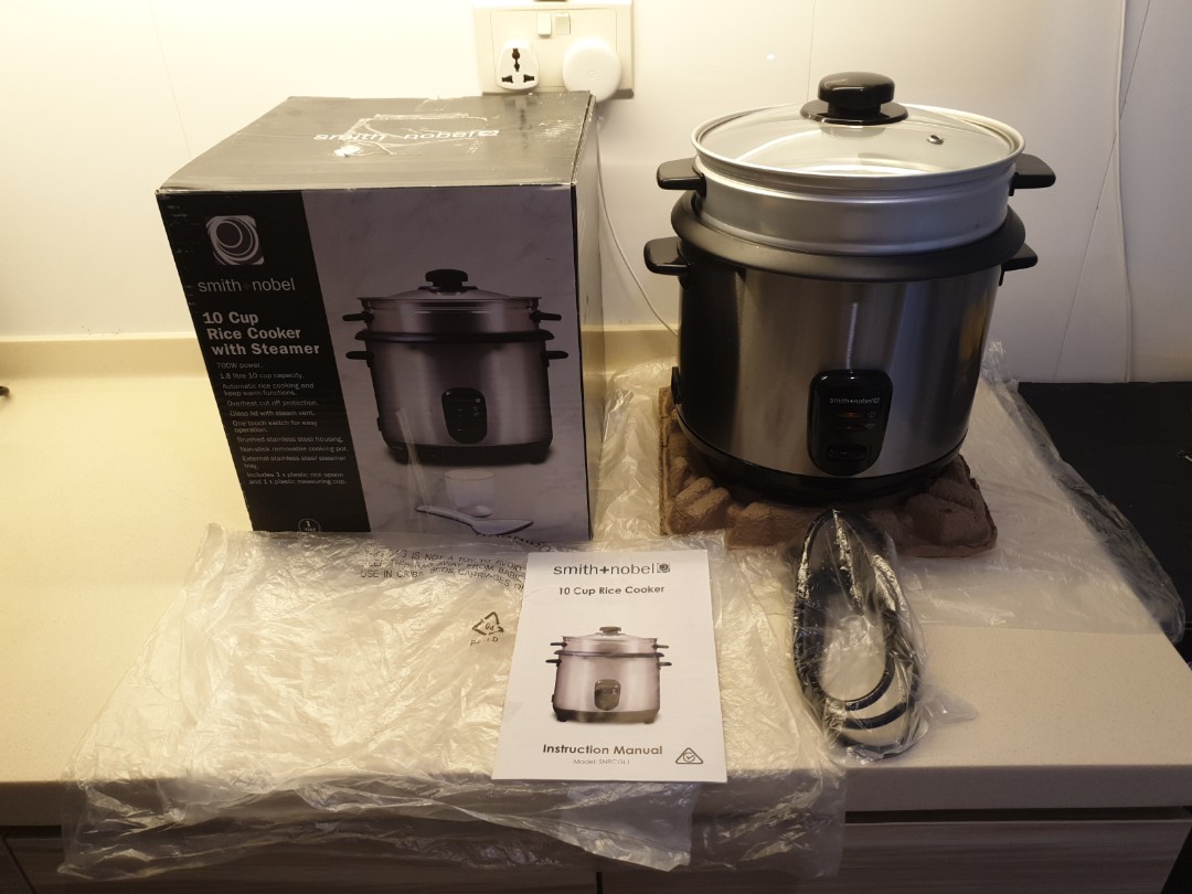 Smith + Nobel 1.8L / 10 cup Rice Cooker with Steamer 700W Model