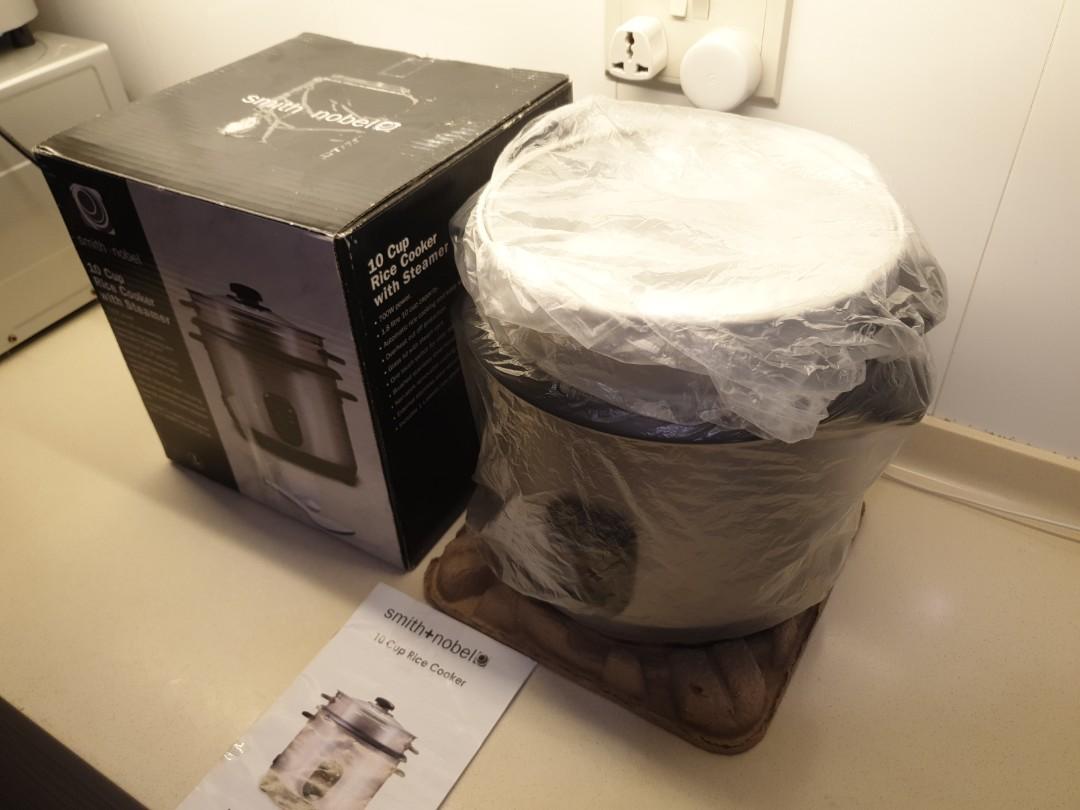 Smith + Nobel 1.8L / 10 cup Rice Cooker with Steamer 700W Model SNRCGL1 > From Australia