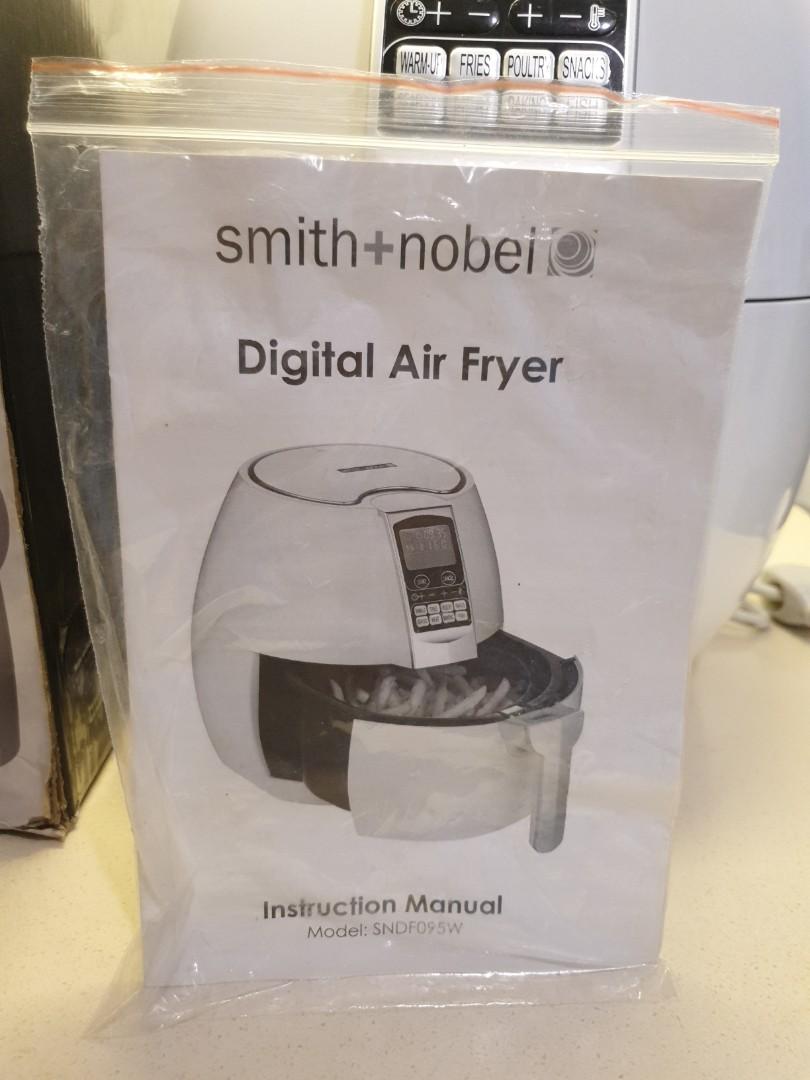Smith + Nobel 3L Digital Air Fryer (8 cooking functions / Blue LCD display) 1500W Model