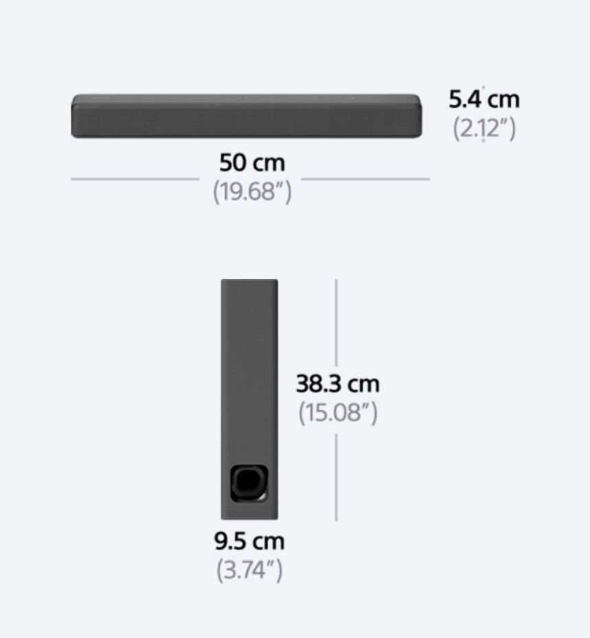 Sony Home Theatre Soundbar HTMT300 black 2.1 Channel, Audio, Soundbars