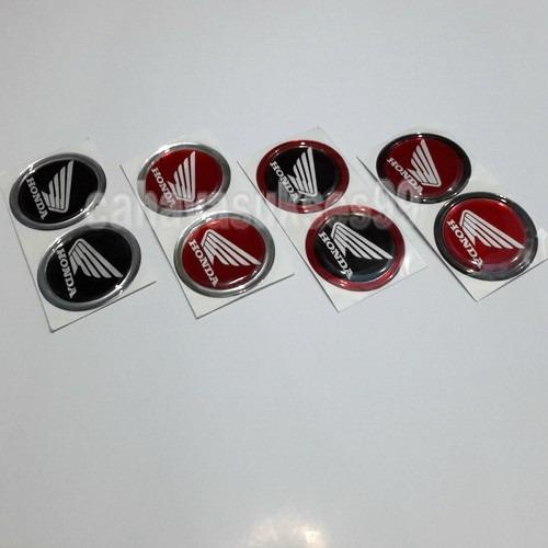 Stiker Motor Emblem Timbul Logo Honda Paket 4 Warna Hitam Merah