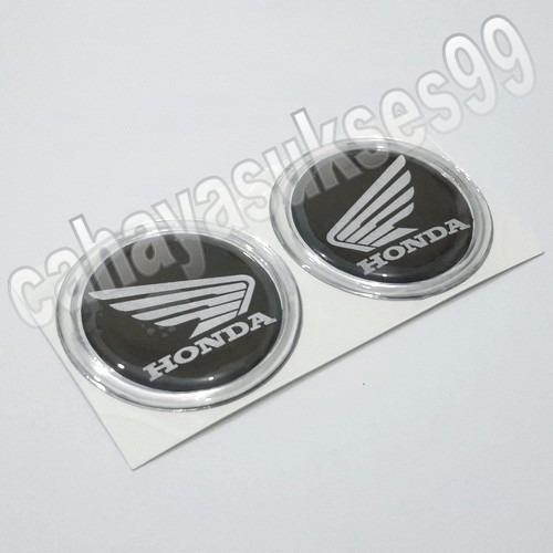 Stiker Motor Emblem Timbul Logo Honda Paket 4 Warna Hitam Merah
