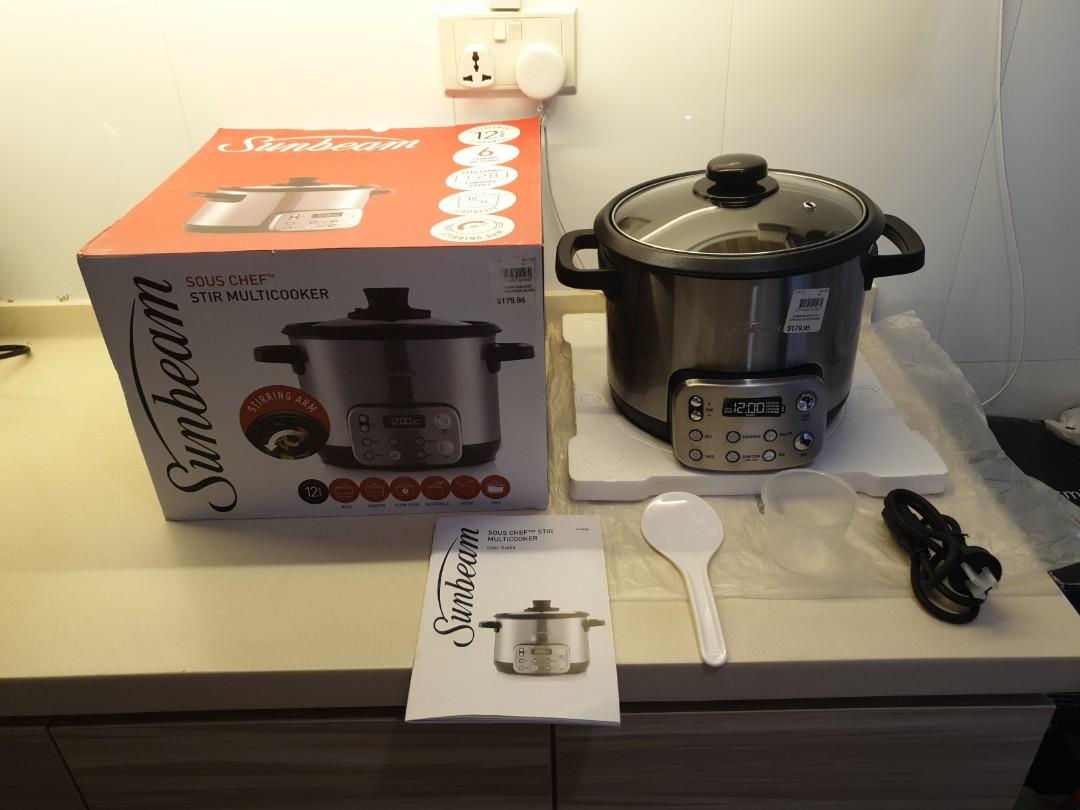 Sunbeam 4l 10 Cup Sous Chef Stir Multicooker 6 Cooking Methods Led Digital Display Model Mu3000 From Australia Home Appliances Kitchenware On Carousell