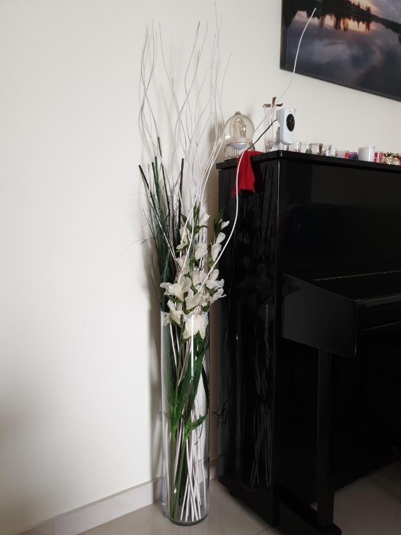 Tall Glass Vase Nice Decor For Your Living Room Furniture Home