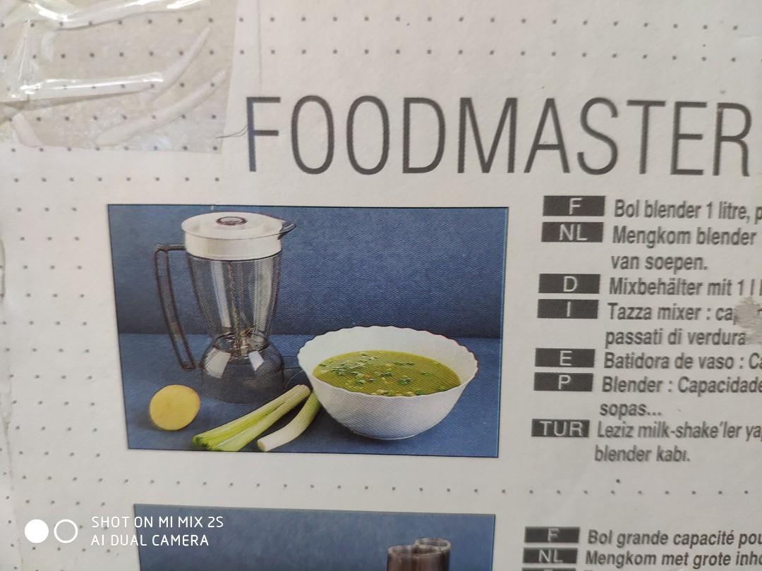 Tefal Foodmaster + Blender 食物處理機, 家庭電器, 廚房電器, 榨汁機及攪拌機 Carousell