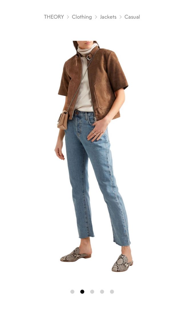 Theory suede jacket Women s Fashion Coats Jackets and Outerwear on Carousell
