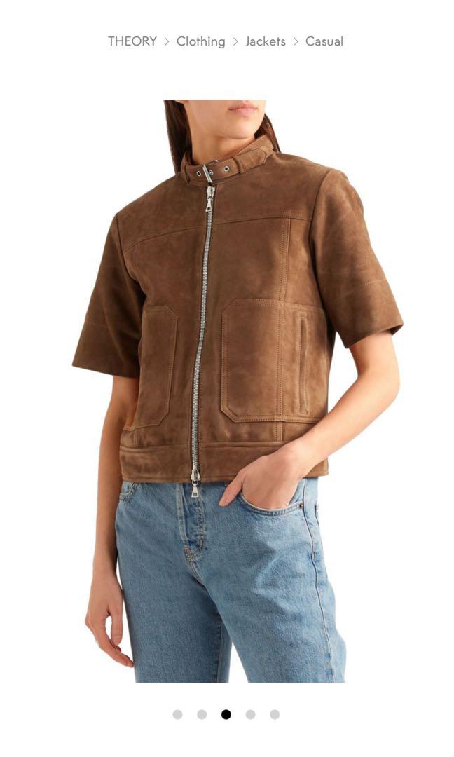 Theory suede jacket Women s Fashion Coats Jackets and Outerwear
